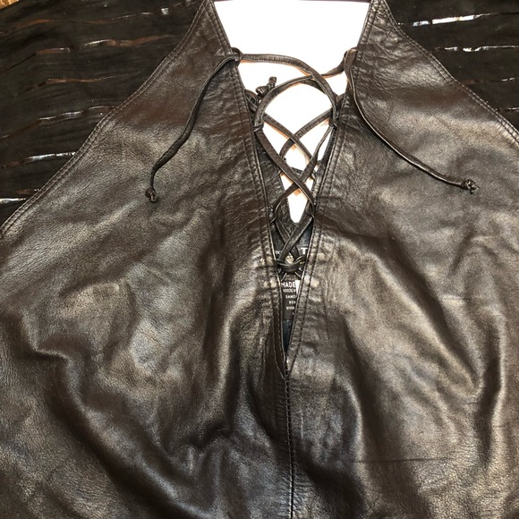 Women Genuine leather and suede top - Picture 2 of 4